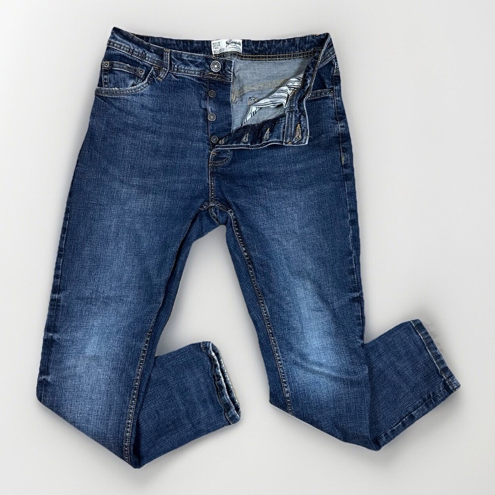 Brookfield Standard Fit Blue Jeans Button Fly Denim Pants Size 32 30